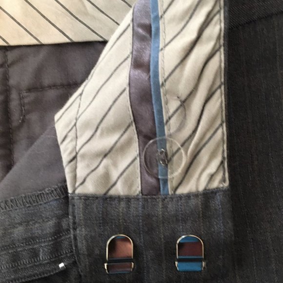 Merona Pinstriped Cuffed Womens Pants - Picture 4 of 8